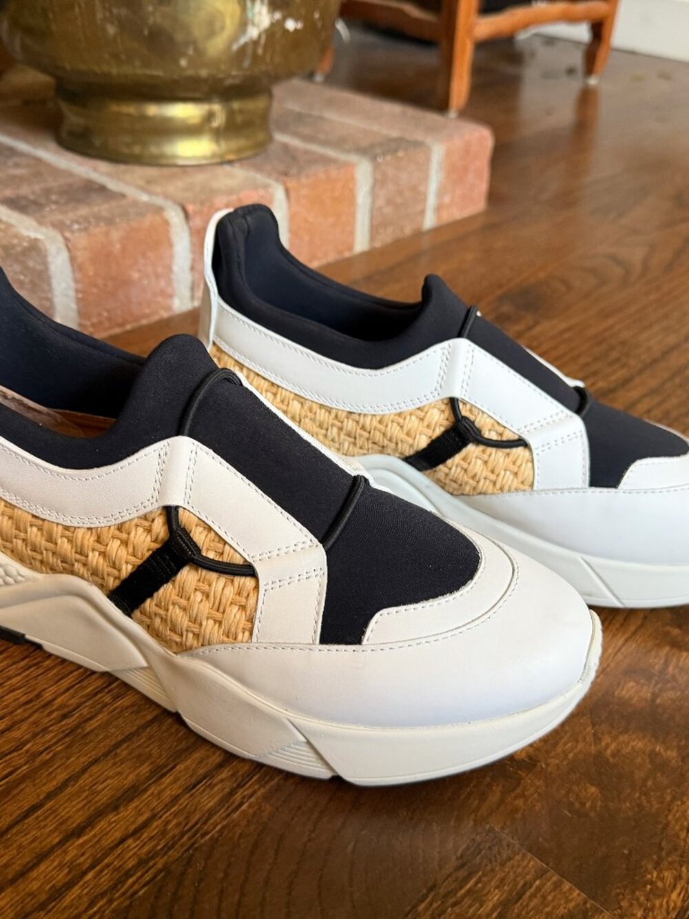 NEW Robert CLERGERIE Paris 38 Salvy woven sneakers Size 7 1/2 Shoes Italy